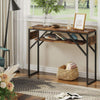 Wooden Server Table Sideboard Tiny Study Kitchen Working Desk with Hooks