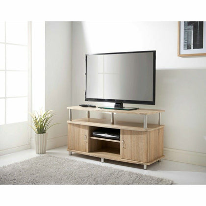 2 Door Wide TV Unit With 4 Shelves TV Stand With 2 Storage Cupboards