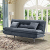 3 Seater Velvet Sofa Bed 3-In-1 Convertible Sleeper Bed Adjustable Sofa Recliner