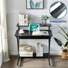 Small Computer Desk Laptop Study Writing Table Workstation w/Shelf&Monitor Stand