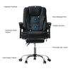 Luxury Office Computer Massage Chair Gaming Swivel Recliner Leather Executive