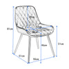 2x Dining Chairs Living Room Chairs with leather+metal Counter Chairs Bar Stools