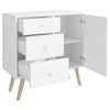 Sideboards Kitchen Cupboard with Door and 3 Drawers Storage Cabinet Buffet Table