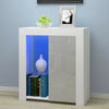 Modern Sideboard Cabinet Cupboard High Gloss 1 2 Doors Storage with LED Light