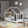 House Bed Frame Single Bed Solid Pine Frame for Kids Children with Blackboard