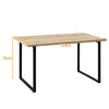 Wood Dining Table Metal Legs Dining Room Kitchen Table 120*80*75 cm 4 Seater