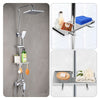 Bathroom Shelf Rack Storage Adjustable Holder Shower Rod Mounted Shampoo Basket