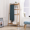 Wooden Clothes Rail Garment Dress Hanging Display Stand Shoe Rack Storage Shelf