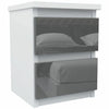 Bedside Cabinet Table Nightstand 30 x 30 x 40cm 2 Drawers Modern Design