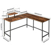 Rustic Wood Computer Desk Home Office Study Desk Corner Computer Desk PC Desk