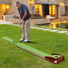 Golf Putting Mat Putting Green Practice Training Aid Auto Ball Return One Hole