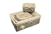 Rustic Set of 4 Wicker Gif Hamper Storage Basket Home Tidy Organiser