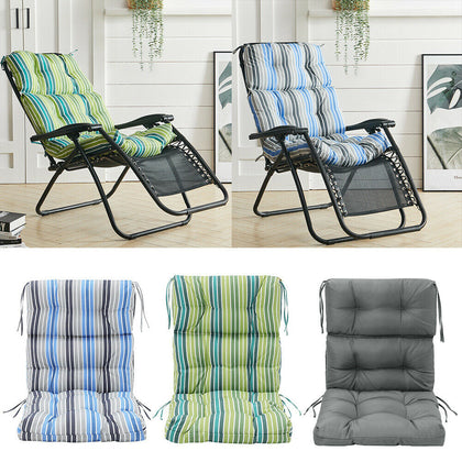 Garden Sun Lounger Recliner Cushion Indoor Outdoor Chair Seat Pad Replacement