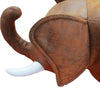 Brown Animal Footstool Ottomans Stool Kid Toy Gift Faux Leather Elephant Lovely