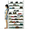 SHOE ORGANISER 10 TIER RACK STORAGE STAND SHELF PAIRS SHOE TRAINERS GRAY