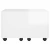 Home Storage Coffee Table High Gloss White 60x60x38 cm Chipboard Living Room