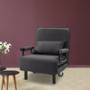 Occasional Sofa Bed Folding Futon Chair with Pillow Wheels Single Sleeper Guest