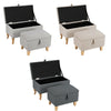 Rectangular Storage Footstool Ottoman Pouffe Stool Fabric Chair Upholstery Bench