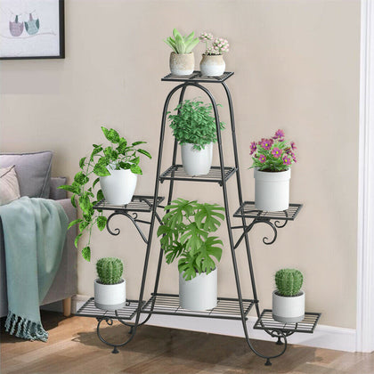 Metal Plant Stand Flower Shelves Planter Storage Rack High Low Pots Display Hold