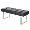 Faux Leather Multi-function Dining Bench Long Seat Chair Black Lounge Stool Home