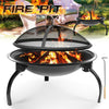 Pyramid Patio Fire Pit Chiminea Heater Outdoor Garden Log Burner Black Firepit