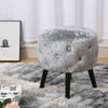 Extra Large Chesterfield Footstool Ottoman Coffee Table Bench Stool Plush Velvet