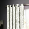 New Crushed Velvet Eyelet Ring Top Blackout Curtains Pair Ready Made Fully Lined