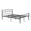 Black Metal Bed Frames Single/Double Bed Frame 3ft,4ft6 Bedframe Bedstead Stable