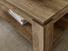 Modern Coffee Table with Storage Shelf Magazine Rack Living Room Furniture