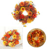 55cm Halloween Wreath Door Sunflower Autumn Maple Leaf LED Garland Festival Deco