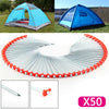 50 X Metal Tent Pegs Hard Ground Standing Camping Awning Pegs Heavy Duty Top UK