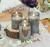 3pcs Authentic Flame Battery Flickering LED Candle Lights Glass Jar Wax | Indoor