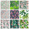 FLOWERS LEAVES SOLD BY BIG FAT QUARTER 50x80cm 100% COTTON FABRIC, CRAFT, SEWING
