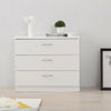 Modern White Chest of Drawers 3 Draws Bedroom Furniture Hallway Storage Cabinet
