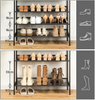 8 Tier Shoes Rack Shoe Storage Organizer Shelf Wooden Cabinet Greige Hallway