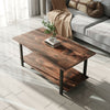 Industrial 25mm Wooden Top Coffee Table Retro End Side Table LivingRoom Furnitur