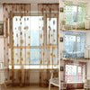 UK Sunflower Net Voile Window Curtains Sheer Tulle Drape Panel Home Ornament 1Pc