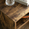 Nightstand Sofa Side Table End Table with Open Shelf + Cabinet LET170B01