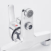 Modern Bath Shower Mixer Taps Deck Mounted Chrome Valve Bar Tap Handset & Hose