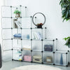 DIY 16 Storage Cube Closet Wardrobe Modular Organizer Cupboard Furniture Plastic