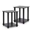 Furinno 12127EX/BK Simplistic End Table, Set of Two, Espresso/Black