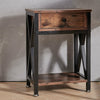 Retro Chest of Drawer Bedside Table Cabinet Storag Bedroom Furniture Metal Frame