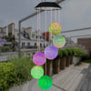 Garden Outdoor Hanging Wind Chimes Solar Powered LED Light Festive Decorations