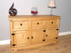 Corona Sideboard Large 3 Door 3 Drawer by Mercers Furniture