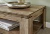 Modern Coffee Table with Storage Shelf Magazine Rack Living Room Furniture