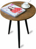 Coffee Side Table Round Wooden Coffee Table With Solid Metal Legs Furniture