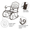 One Seater Garden Bench Vintage Swing Chair Rocking Metal Furniture Patio Seat