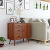 Wooden Sideboard 1 Doors 3 Drawers Buffet Storage Cabinet Cupboard Oak with Legs