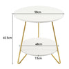 58cm 2 Tier Coffee Tea Table Nordic Living Room Sofa Side End Table Metal Legs