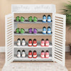 4-layer child shoe rack storage rack display rack organizer unit cabinet white